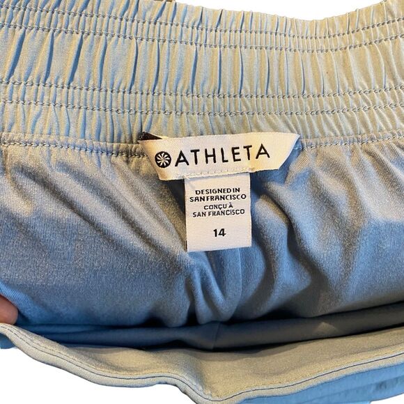 ATHLETA Brooklyn Lined Jogger Pants Sz 14 Athleisure Casual Sportwear Golf Blue - Picture 3 of 13